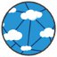 Cloud Service Provider Map Icon